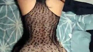 wow, that brunette's ass in lingerie is hot! 🔥