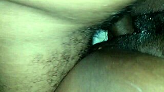 Wife's pussy intensely fucked by two monster cocks