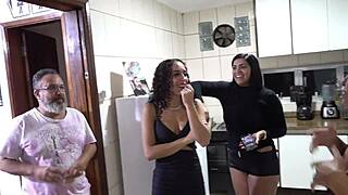 Lesbian Orgasm in Ted's Mansion with Big Tits and Pussy