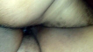 Wife's pussy intensely fucked by two monster cocks