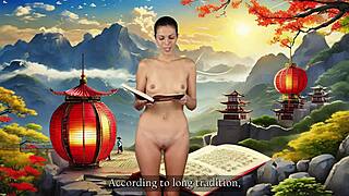 Introduction to Naked Book Reading with Brunette’s Small Tits