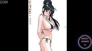 anime girl getting fucked by a dildo in hentai style