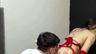 Karely Roiss in a homemade video, getting a tattoo while having sex with a fan.