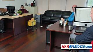 Hardcore bareback sex at the office with gay group in uniform