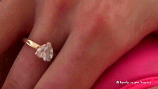 Cute girl kara duhe masturbates with toys close up