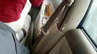 Wild sex in a car on the highway