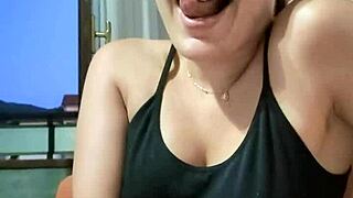 Shaved Redhead Slut Performs Intense Blowjob And Face Fucking On Italian Cock