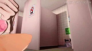 In this hentai, the lesbian POV tries a HUGE cock for the first time