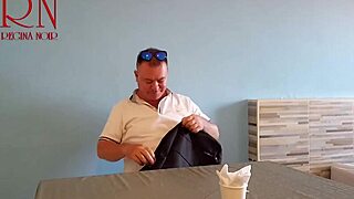 Naked Waitress Serves Guest Eating from Her Navel Teaser