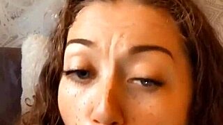 miss daisy mae sucks dildo and plays with wet pussy alongside syren friend