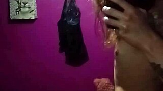 Natural ladyboy from Colombia showcases her ass and body in a masturbation display.