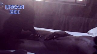 Curvy babe gives freestyle blowjob to big cock