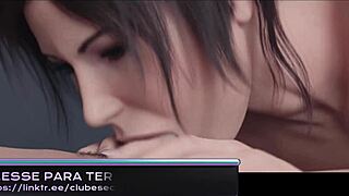 Hentai video with natural tits and ass fucking
