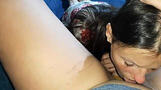 Tanned strangers have lesbian sex in hotel room