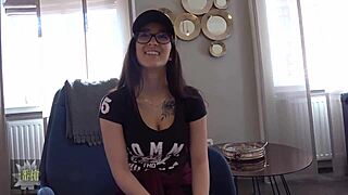 slim 18 year old with fluffy big tits gets raw creampie