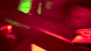 Brazilian Milf's Anal Creampie in Bar with Hanging Panties