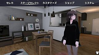 anime girl exposes under coat in public without getting caught