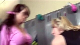 fully clothed lesbians say, 'we're dominating this guy'