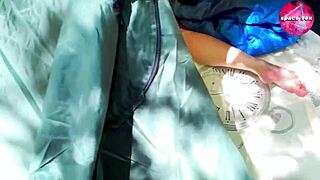 Caught Anime Girl Masturbating Solo at Camping Site