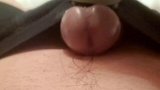 I rubed his cock and cum flow like rain!