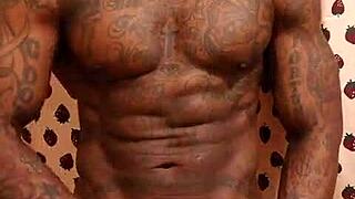 Hallelujah johnson worships big black hairy cock