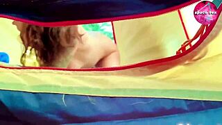 Caught Anime Girl Masturbating Solo at Camping Site