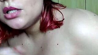 she's sucking and playing with his dick, deepthroat action with big tits 😍