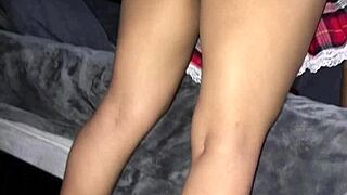 colegiala gets fucked after class and cum on ass