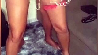 Collared wife used by big cock guy with face slaps chokes whips asphyxia on red