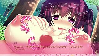 Intense yuri paizuri scene with big asian tits in hentai anime