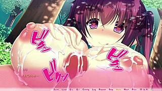 Intense yuri paizuri scene with big asian tits in hentai anime