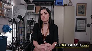 Kinky White Chick Sucks Director's Monster Cock