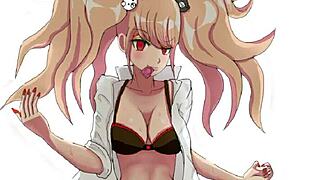 feel the emotional rush of enoshima junko in danganronpa hentai
