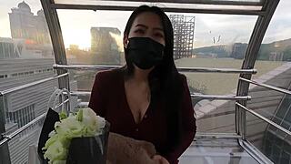 Surprise Nina with huge tits on Valentine's Day