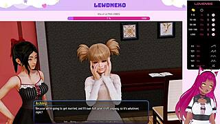 Vtuber LewdNeko plays naughty Harem Hotel Part 13