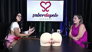 Luciana Kai shows realistic ass and pussy in sheer red lingerie