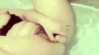 asian girl masturbates in bathroom with toy