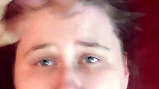 just an amateur chick getting her face covered in cum