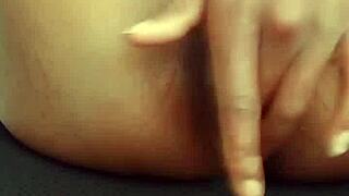 Fingering myself quietly in the office, feeling so horny and wet 😈