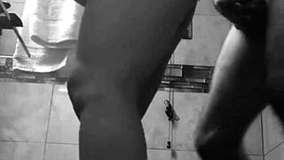 Quick Fuck in the Bathroom with Amateur Latina Couple in a Hurry