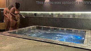 brunette screams as i thrust hard into her big pussy from behind