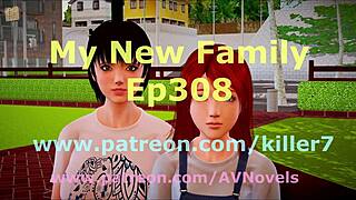 i'm emotional about my new family with redhead teen sister in cartoon 308
