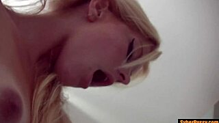 My sexy blonde step sis masturbates before anal toying