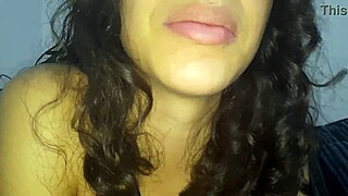 pregnant 18-year-old latina gives jerk off instructions in lingerie