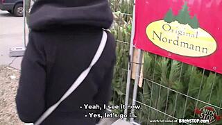 skinny brunette gets anal fucked hard