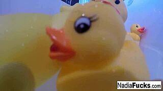 Hey Nadia, why not play with rubber duckies in the bath today?