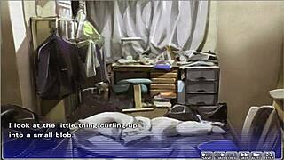 Getting to meet step uncle in hentai game episode.