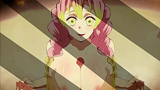 Mitsuri And Tanjiro Engage In Intense Titty Fuck And Kissing