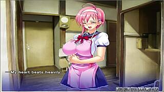 Getting to meet step uncle in hentai game episode.