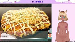 Vtuber LewdNeko plays game and reaches orgasm